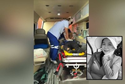 Anurat menerima bantuan kecemasan selepas dipanah petir ketika menjadi caddy di salah sebuah padang golf di Bangkok. Agensi (Gambar kecil: Anurat Changsi)