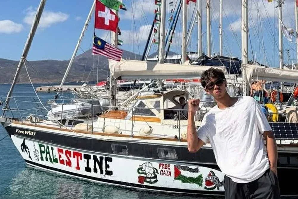 Haroqs antara sukarelawan termuda yang menyertai misi kemanusiaan GSF. Kredit/ Instagram @haroqs.