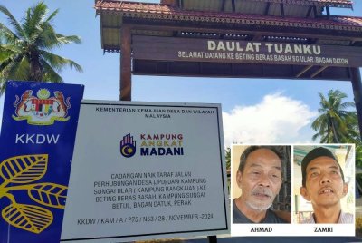 Dewan orang ramai serta naik taraf jalan ke Beting Beras Basah.