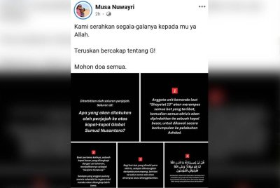 Hantaran Ahmad Musa yang memetik laporan Saluran 12 pada Jumaat.