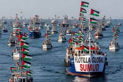 Tiada kapal dalam misi Global Sumud Flotilla (GSF) menarik diri sebagaimana didakwa sebelum ini. Foto Agensi