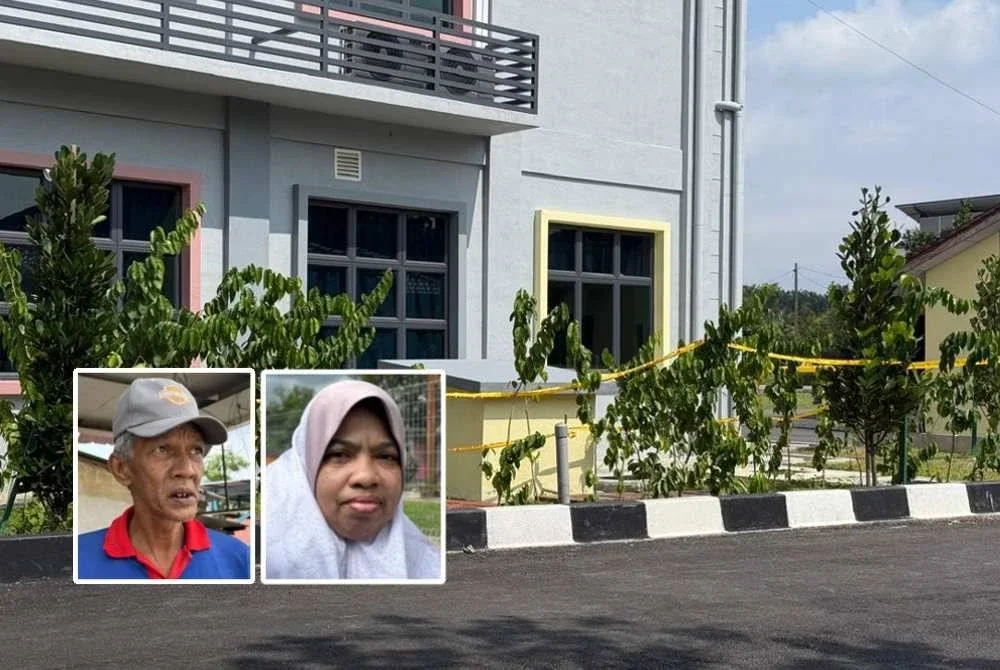 Lokasi murid Tahun Tiga yang maut selepas terjatuh ke dalam saluran kumbahan dalam kawasan sekolah pada Sabtu.Gambar kecil dari kiri: Mohd Anuar dan Suliati
