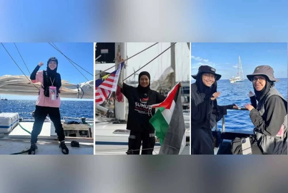 Antara wajah-wajah sukarelawan wanita Malaysia yang menyertai Global Sumud Flotilla.