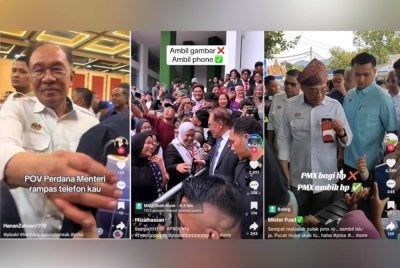 Gelagat Anwar yang gemar mengambil telefon bimbit orang ramai secara berseloroh nyata mencuit hati. 