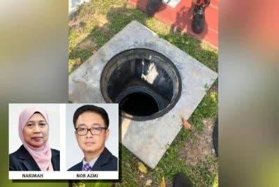 Penutup lubang kumbahan di kawasan ramai perlu diperbuat daripada bahan kukuh untuk keselamatan.