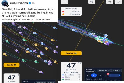 Tangkap layar hantaran Heliza di Thread pada Isnin.