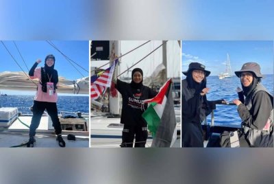 Antara wajah-wajah sukarelawan wanita Malaysia yang menyertai Global Sumud Flotilla.