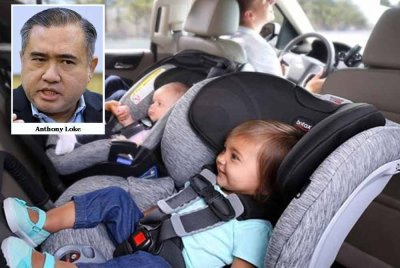 Anthony Loke (gambar kecil) mengekalkan pendiriannya berhubung kepentingan penggunaan kerusi keselamatan kanak-kanak (CRS) dalam kenderaan demi keselamatan penumpang cilik.