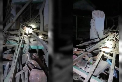 Tiga orang cedera selepas gempa bumi berukuran 6.5 melanda Sumenep di Jawa Timur pada malam Selasa. Foto BPBD Kabupaten Sumenep