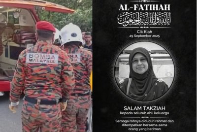 Gambar yang tular di media sosial berhubung kematian mangsa. 