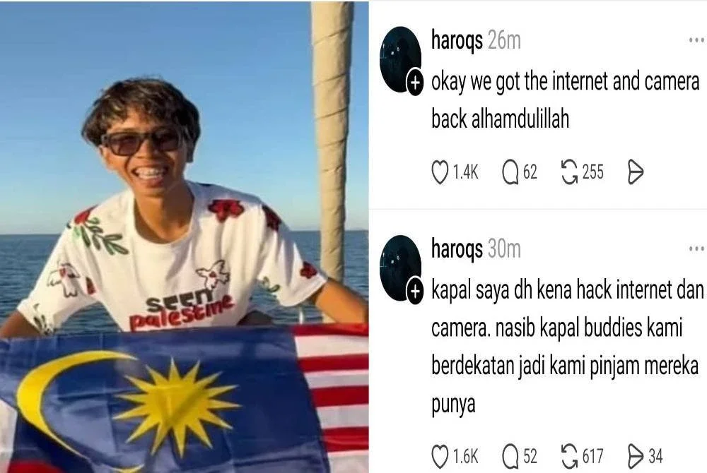 Muhammad Hareez Adzrami atau lebih dikenali sebagai Haroqs melaporkan talian internet kapalnya sudah digodam.