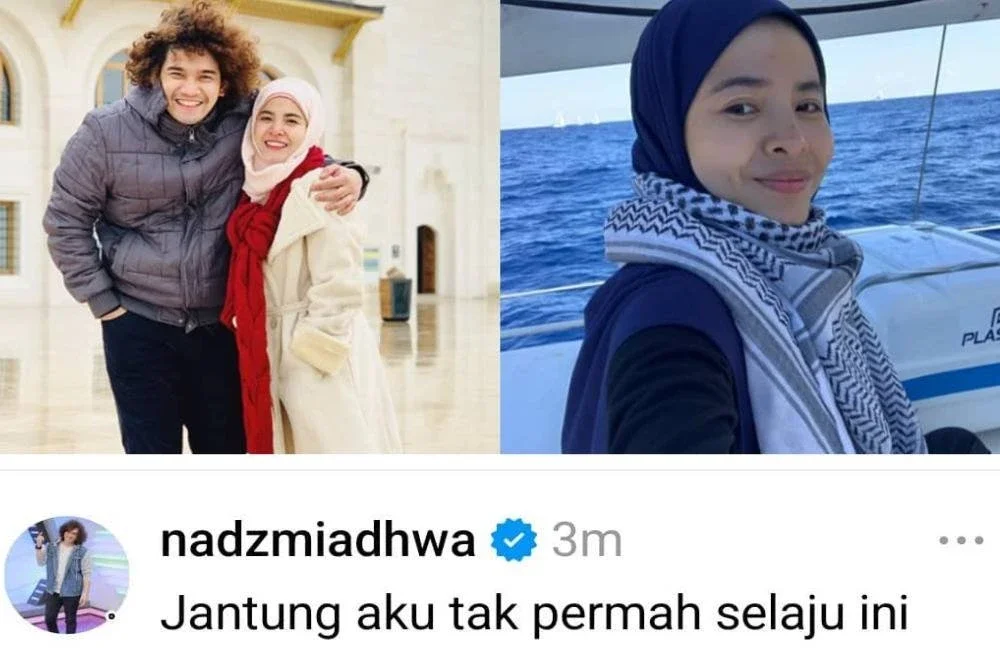 Nadzmi Adhwa cemas apabila Konvoi Global Sumud Flotilla (GSF) yang turut disertai isterinya, Ardell Aryana kini dalam situasi yang tidak diketahui.