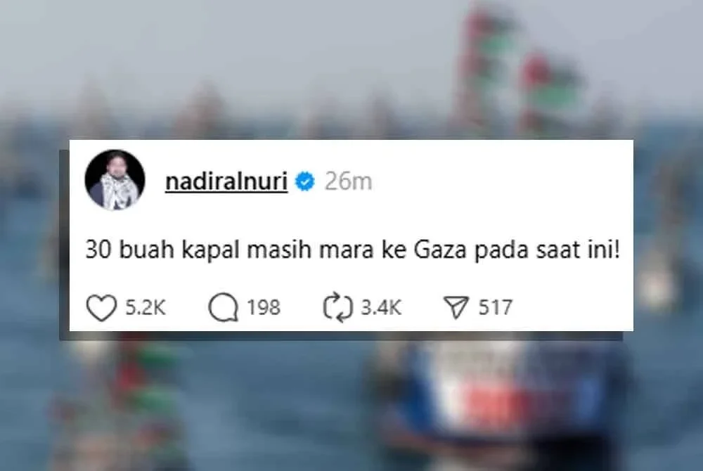 Nadir menerusi hantaran di Thread pada Khamis