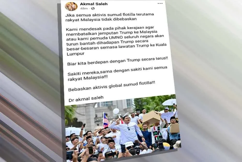 Hantaran Dr Akmal di laman Facebook.