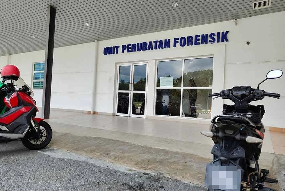 Keadaan lengang di Unit Perubatan Forensik Hospital Rembau pada Khamis.