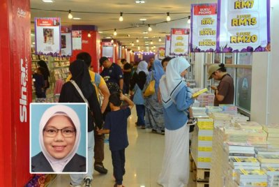 Jualan Gudang Karangkraf 2025 berlangsung selama 10 hari bermula 26 September hingga 5 Oktober ini, dari jam 9 pagi hingga 7 malam. FOTO MOHD HALIM ABDUL WAHID. Gambar kecil: Aida.