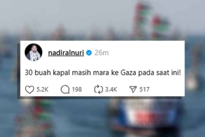 Nadir menerusi hantaran di Thread pada Khamis