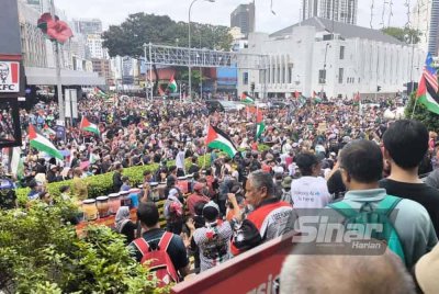 Himpunan Sumud Flotilla tanda protes ke atas sekatan misi Global Sumud Flotilla (GSF) di pusat beli-belah Sogo pada Sabtu diakhiri dengan bacaan doa untuk keselamatan semua aktivis kemanusiaan terbabit.