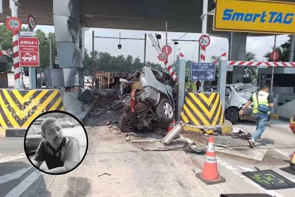 Seorang lagi mangsa kemalangan melibatkan empat kenderaan di Plaza Tol Bukit Kajang, Mohd Hafizi telah meninggal dunia di Hospital Kajang pada Ahad. (Gambar kecil: Mohd Hafizi)