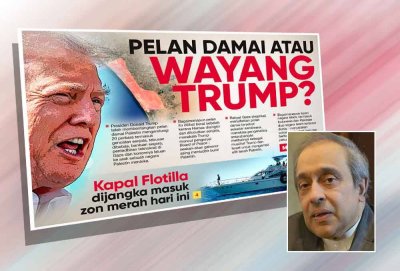 Cadangan pelan damai Gaza yang dikemukakan Presiden AS, Donald Trump dijangka sukar untuk berjaya. Gambar kecil: Chandra Muzaffar