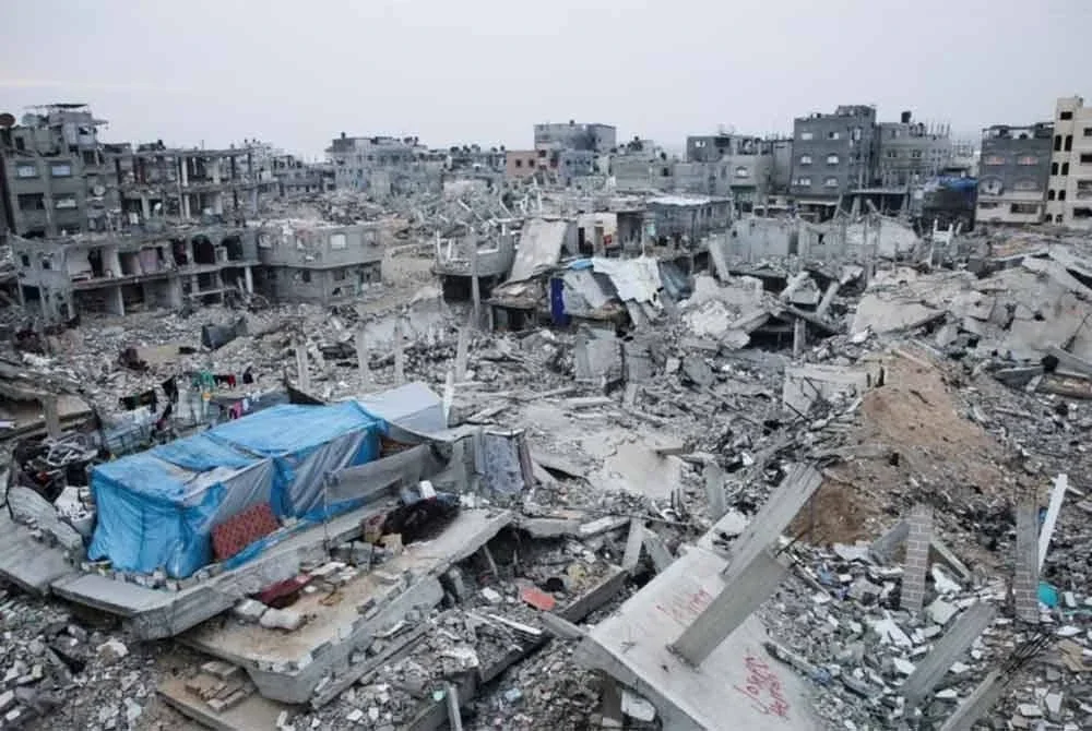 Kempen pengeboman ganas Zionis telah membinasakan seluruh wilayah itu.