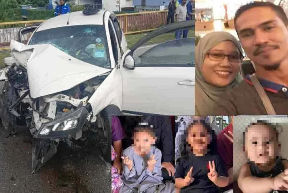 Muhammad Hafiz maut dalam nahas melibatkan kenderaan dinaiki bersama isteri dan tiga anaknya selepas dipercayai pulang daripada urusan penghantaran barangan.