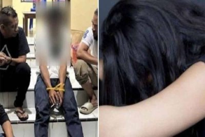 Suspek ditahan pasukan khas polis di Rompu-rompu pada Sabtu, empat hari selepas kejadian. Foto Agensi