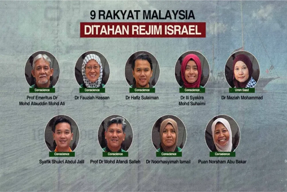 Malaysia menuntut pembebasan serta-merta dan tanpa syarat semua sukarelawan dalam misi Freedom Flotilla Coalition (FFC) dan Thousand Madleens To Gaza (TMTG) yang ditahan rejim Zionis.