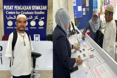 Zhariff Afandi mendaftar sebagai pelajar Sarjana Sains Sosial di USIM.