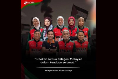 Seramai sembilan rakyat Malaysia terdiri daripada doktor perubatan, wartawan dan pensyarah ditahan selepas dua kapal dinaiki mereka dipintas IDF. Foto: FB MyCARE