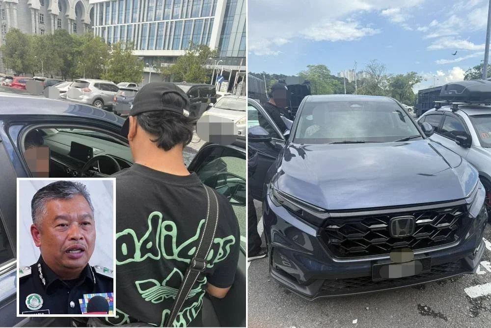 JIM menahan seorang lelaki tempatan disyaki sebagai ejen haram yang menawarkan khidmat imigresen di Putrajaya pada Selasa. Foto JIM (Gambar kecil: Zakaria)