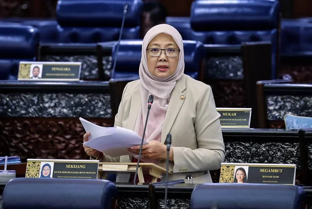 Dr Zaliha ketika sesi pertanyaan-pertanyaan bagi jawab lisan pada Mesyuarat Ketiga Penggal Ketiga, Majlis Parlimen ke-15 Dewan Rakyat di Bangunan Parlimen pada Khamis. 