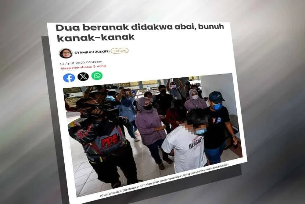 Laporan Sinar Harian berhubung kes tersebut tiga tahun lalu.