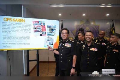 Sidang akhbar SPRM pada 22 September lalu berhubung kejayaan Op Karen di Sabah dan Sarawak.