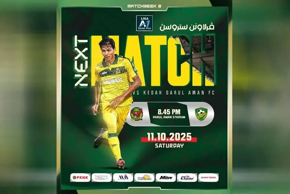 KFA umum aksi Derbi Kedah di Stadium Darul Aman pada Sabtu masuk percuma. Foto Kedah FA