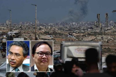 Fasa pertama perjanjian gencatan senjata antara Hamas dan Israel dilihat sebagai perkembangan positif yang telah lama dinanti-nantika. Gambar kecil dari kiri: Azmi dan James Chin