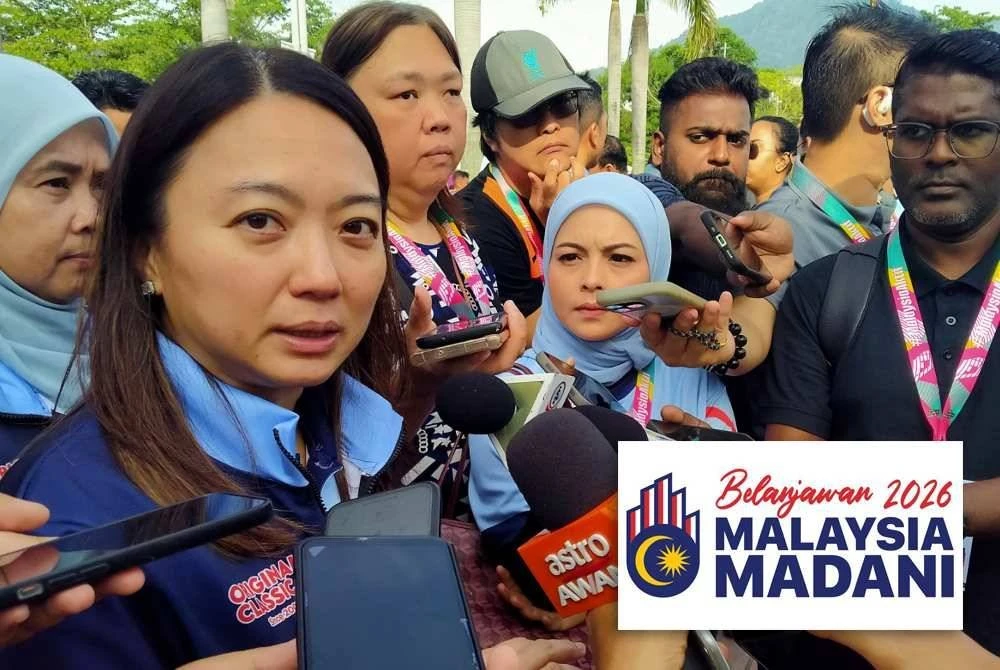 Hannah ketika ditemui pemberita selepas Majlis Perasmian Sambutan Hari Sukan Negara Peringkat Kebangsaan 2025 di Bulatan Sultan Azlan Shah, Bandar Meru Raya, pada Sabtu.