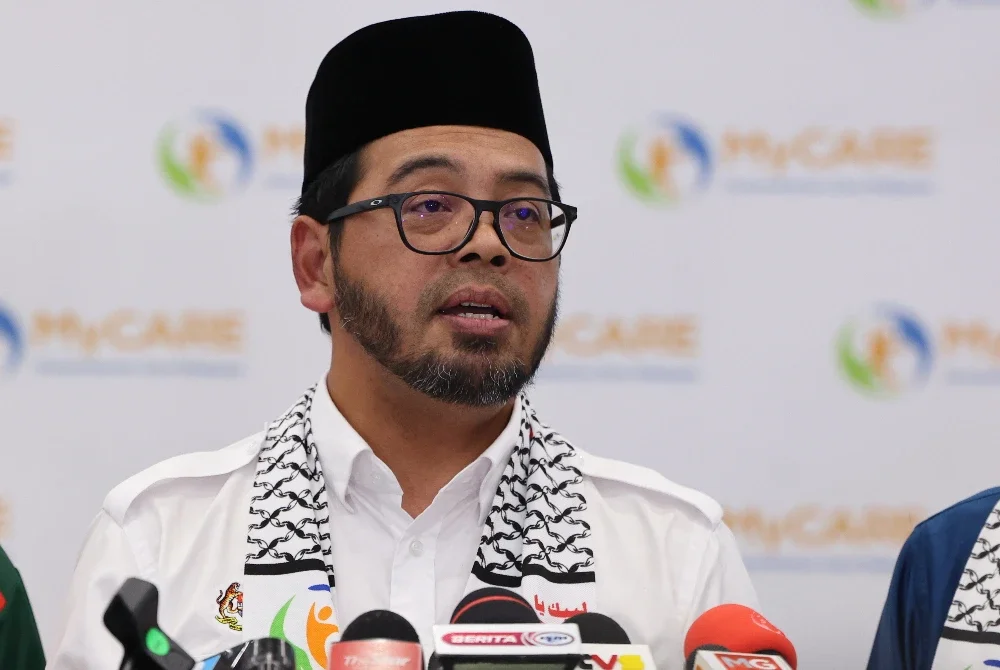 Zulkifli ketika sidang media selepas menyambut sukarelawan Malaysia yang menyertai misi bantuan kemanusiaan FFC x TMTG di KLIA Terminal 1 pada Ahad. Foto Bernama