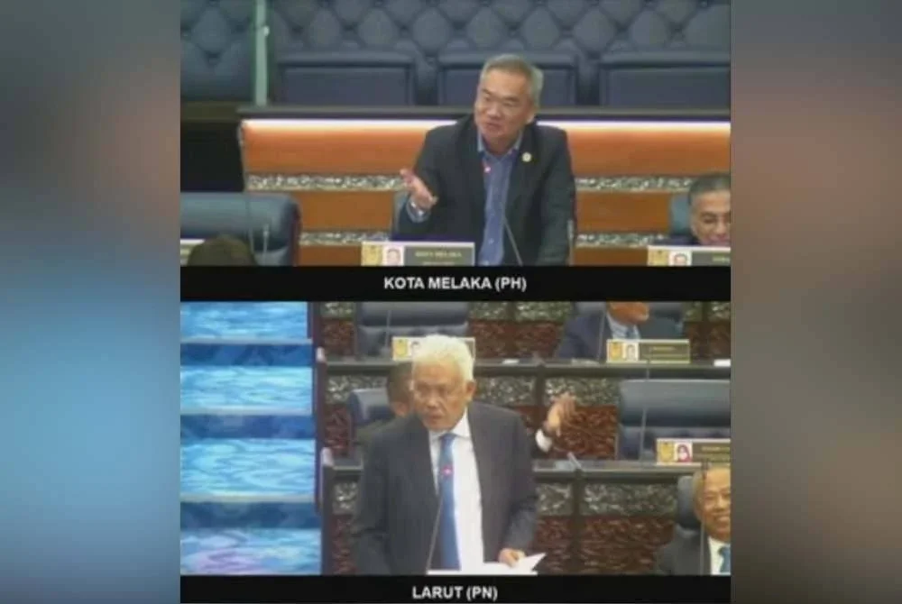 Poay Tiong mencelah ketika Hamzah membahaskan Belanjawan 2026 di Dewan Rakyat pada Isnin.