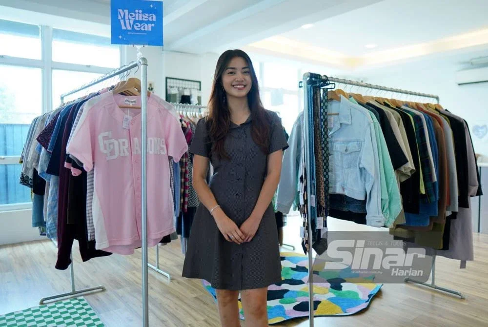 Maisha menjadikan minat terhadap fesyen sebagai sumber pendapatan tetap menerusi jenama pakaian terpakai, Meiisa Wear.
