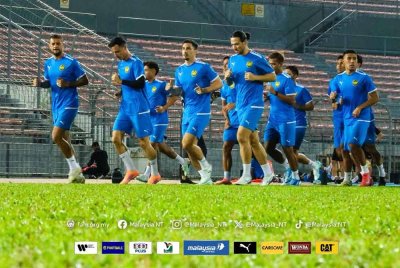Skuad negara akan berdepan Laos di Bukit Jalil, Selasa ini. FOTO: MALAYSIA NT