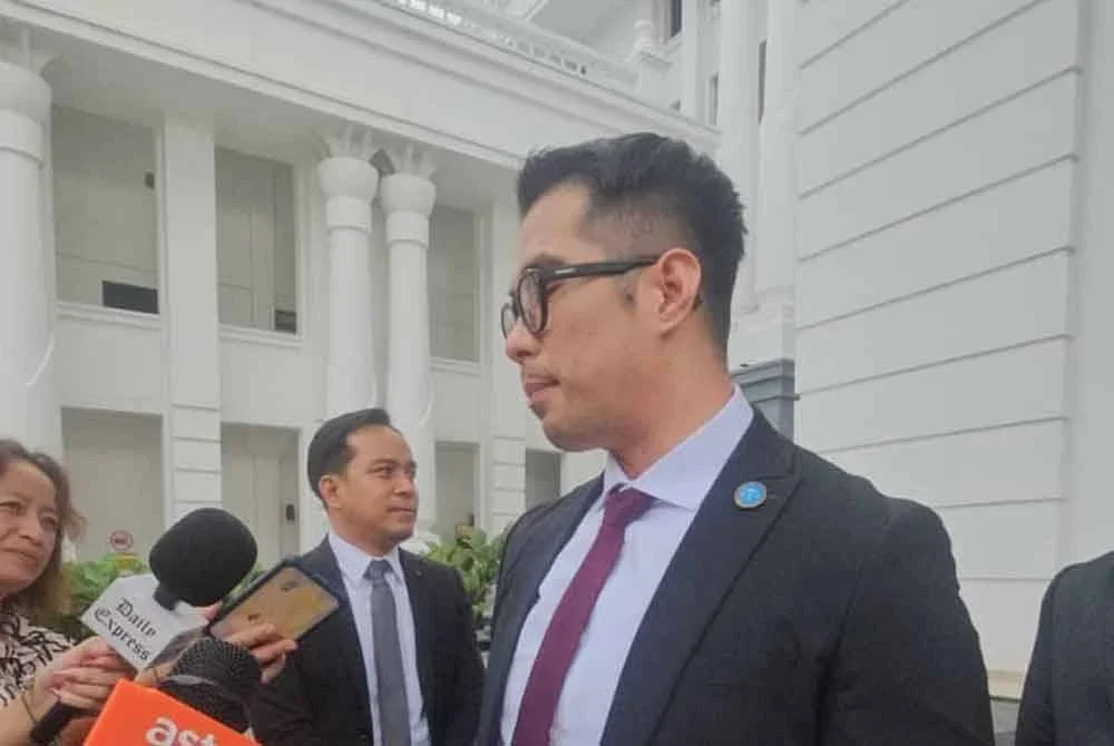 Syarulnizam ketika ditemui pemberita di pekarangan Kompleks Mahkamah Kota Kinabalu pada Selasa.