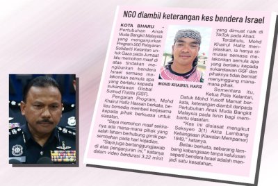 Laporan Sinar Harian hari ini. (Gambar kecil: Yusoff)