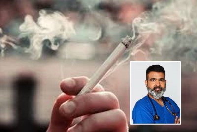Kadar merokok kekal tinggi, malah terus meningkat di sebahagian negara Asia Selatan dan Asia Tenggara. Gambar hiasan (Gambar kecil: Prof Dr Rohan Sequeira)