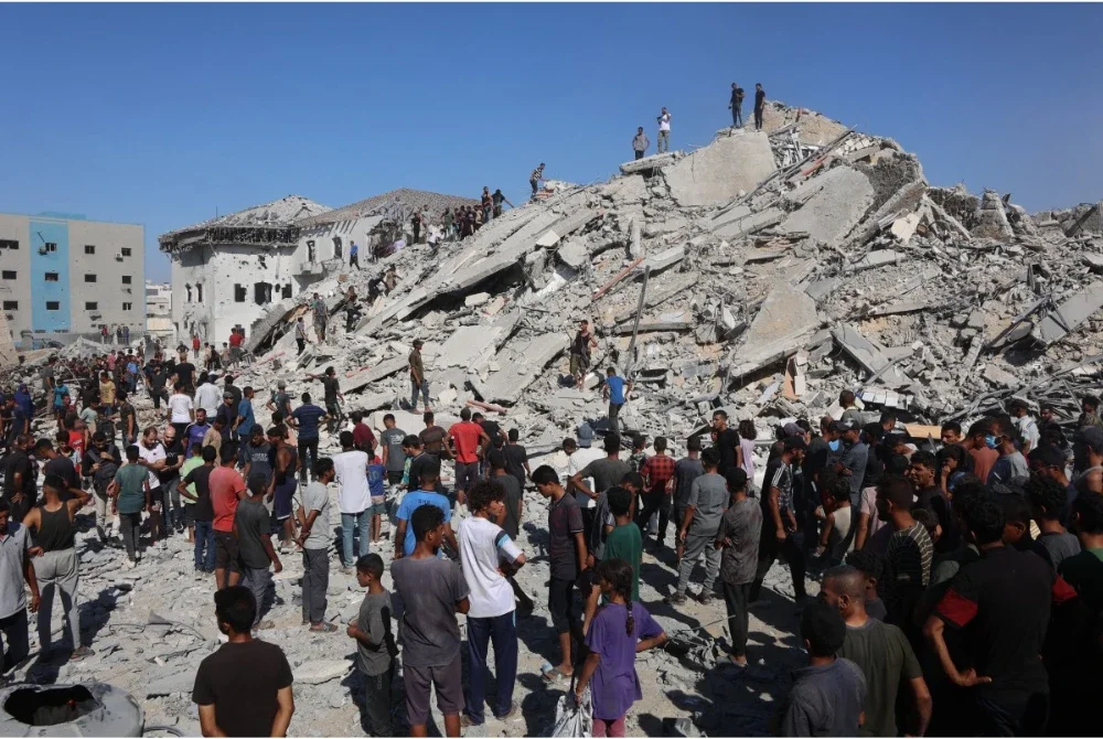 Ribuan jasad penduduk Palestin dipercayai masih tertimbus di bawah runtuhan bangunan di seluruh Gaza.