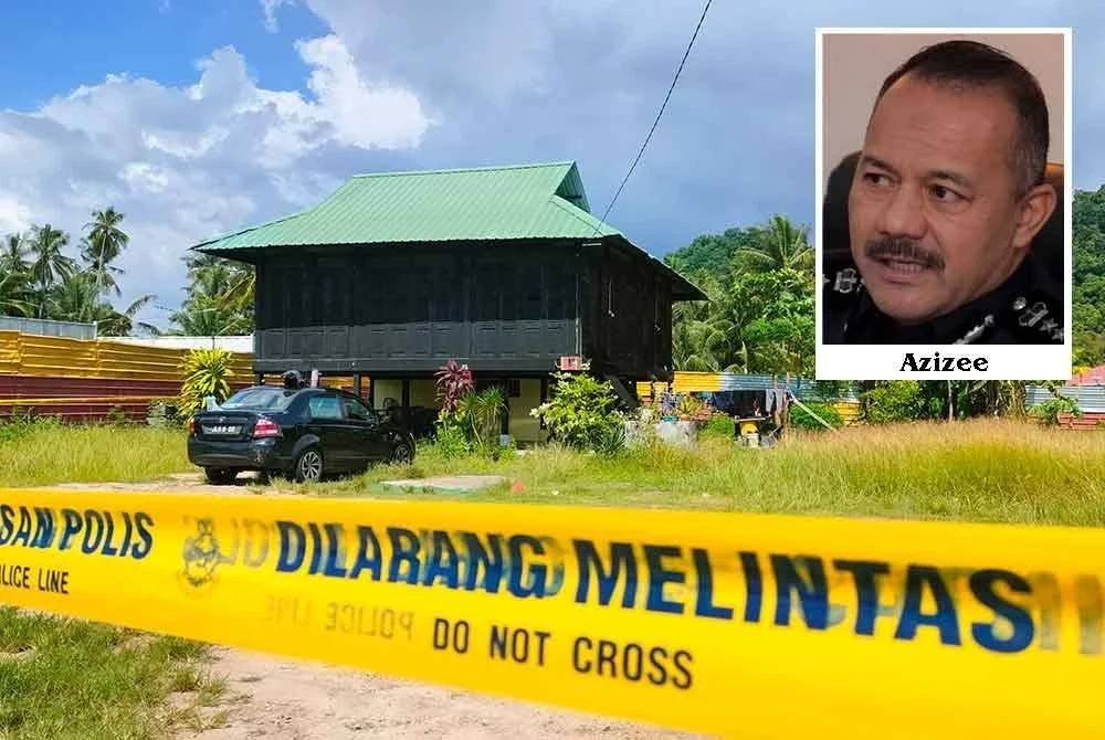 Lokasi kejadian pembunhan kejam yang meragut nyawa dua beranak.