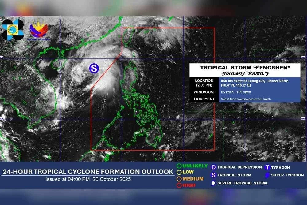 Ramil, yang melanda sebahagian Luzon dan Visayas pada hujung minggu lepas turut menjejaskan 37,852 keluarga. Foto NDRRMC