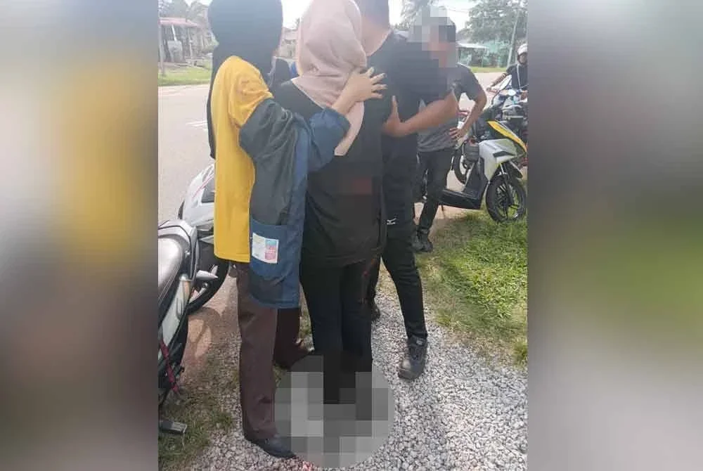 Gambar tular mangsa selepas ditikam suspek tidak dikenali.