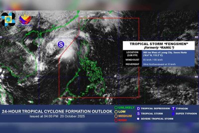 Ramil, yang melanda sebahagian Luzon dan Visayas pada hujung minggu lepas turut menjejaskan 37,852 keluarga. Foto NDRRMC