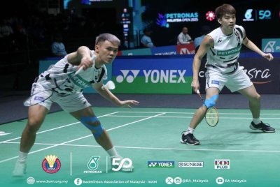 Wei Chong–Kai Wun mara ke Pusingan Kedua Terbuka Perancis Super 750 pada Selasa. Foto BAM